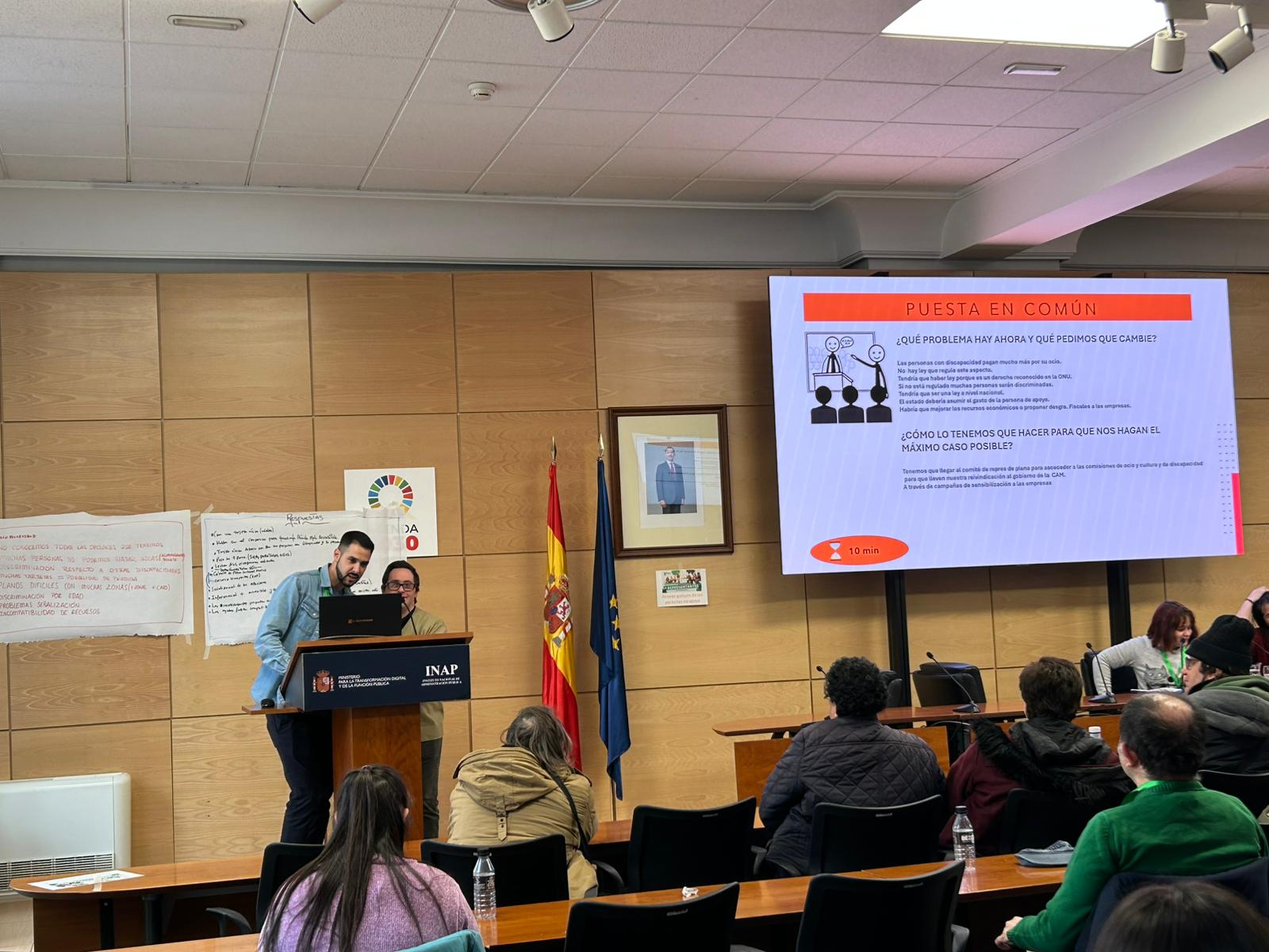 Andrés en la puesta en común 