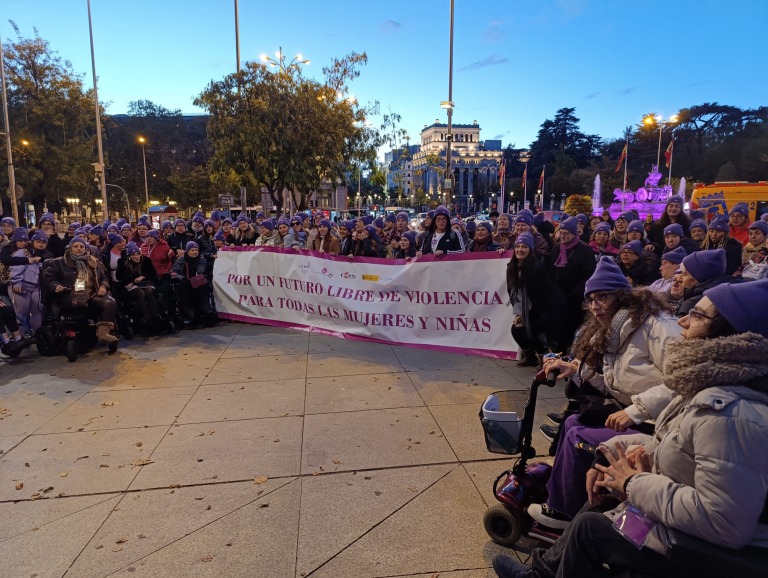 Manifestación contra de la Violencia de Genero del 25 N organizada por el Movimiento Feminista de Madrid.